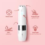 Braun Face Mini Hair Remover FS1000, Electric Facial Hair Remover for Women, Quick, Instant, Gentle, Painless, Smooth Skin, Glow On-The-Go, with Smartlight, for Upper Lips, Chin, Cheeks, Peach Fuzz - Image 6