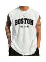 The Modern Soul Men Cotton Blend Athletic Gym Tank Tops Sleeveless Sports Vest - Image 11