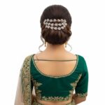 Imaashi Rhinestone Kundan Work Wedding Tiara Headband Bridal Headpiece Hair Chain for Party Hair Accessories for Girls Women (White) - Image 2