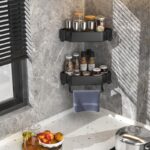 Fulminare Self-Adhesive Aluminium Bathroom Corner Shelf Rack Bathroom Corner Organizer Stand Bathroom Organisers Storage Racks Bathroom Shelf/Shelves Corner (Bishop) - Image 4