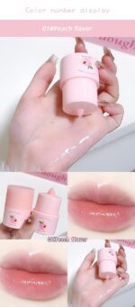 Gege Bear 4 Shade Lip Balm for Women | Baby Pink to Grape Tint | 4 Natural Fruit Shades in One | Chemical-Free with Soft Finish | Lip Care with Color Changing Effect (02# Cherry, 13g) - Image 2