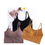 Acnos 7 Colors Women Cotton Padded Wire Free Sports Bra Fitness Yoga and Gymwear Fashionable Lifestyle Outdoor Life Free Size Pack of 3 Size 28-32 - Image 16