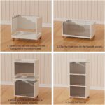 JD FRESH 5 Tier Foldable Plastic Rack for Storage/Kitchen Cupboard/Versatile and Sturdy Wardrobe for Clothes/Multipurpose Storage Organizer/Closet for Bedroom/Living Room/Laundry Room (Transparent) - Image 6