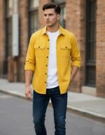 DEELMO Men’s Stylish Cotton Blend Casual Shirt || Full Sleeve Button-Down Shirt with Dual Flap Pockets || Comfortable Breathable Fabric || Perfect for Casual Office and Outing Wear - Image 18