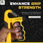 PRO365 Adjustable Hand Gripper with Counter (5–100Kg) | Forearm, Wrist & Finger Exerciser | Grip Strength Trainer for Muscle Building, Rehab, Endurance | 1 Year Warranty - Image 4