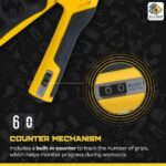 PRO365 Adjustable Hand Gripper with Counter (5–100Kg) | Forearm, Wrist & Finger Exerciser | Grip Strength Trainer for Muscle Building, Rehab, Endurance | 1 Year Warranty - Image 6