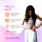 WELME Period Pain Relief Device Relief from Menstrual Cramp and Period Pain | Electric Rechargeable PATENTED TENS Technology 3+ years usage Easy to Wear Clinically Tested Drug Free No Side Effects - Image 3