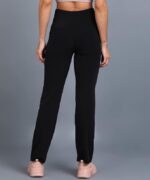 Rock Paper Scissors Premium Flare Gym Pants High Waist Stretchable Flared Leggings with Pockets Gym wear/Active Wear Tights Yoga Pants Womens Workout Tights Gym Tight Black - Image 3