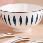 Nestasia Set of 4 Soup Bowl with Spoon (350ml Each) - Ceramic Microwave & Dishwasher Safe Bowls for Serving Soup, Curry, Custard, & Dessert | Teardrop Design Bowl Set Perfect for Gifting & Daily Use - Image 2