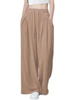 GRECIILOOKS High Waist Polycotton Trousers for Women – Flared Parachute Pants with Side Pockets | Casual Travel Cargo Pants (Available in Plus Size and Value Pack) - Image 16