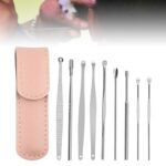 9Pcs Ear Wax Removal Tool Stainless Steel Smooth Earpick Household Men Women Pink | Health Care | Ear Care | Ear Wax Removers - Image 2