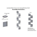 Dime Store Engineered Wood Wall Shelf Corner Shelf Home Decor Item,Glossy Finish,Set of 5,White - Image 6