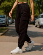 JUNEBERRY® 100% Pure Cotton Regular Fit Mid Rise Cargos with Pocket for Women & Girls - Image 11