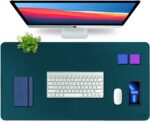 Premium Vegan Leather Desk Mat 90X45cm 2.4mm Thick&Padded|Laptop Mat/Extended Mouse Pad/Stitched, Reversible, Sturdy Deskspread | High Tear/Peel Strength|Anti-Slip,Splash-Proof| Black - Image 13