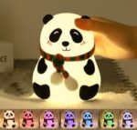 Desidiya® Lying Panda Night Light - Soft Silicone Color-Changing LED Touch Lamp with Timer for Bedroom & Office - Image 6
