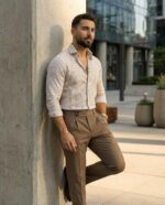 IndoPrimo Men’s Striped Shirt | Premium Slim Fit Full Sleeve Formal Casual Shirt | Button-Down Cotton Shirt for Office - Image 9