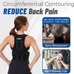 Posture Corrector Belt for Men & Women, 1 Year Warrenty | Universal Fit Posture Corrector | Premium Neoprene & Strong Velcro Strap | Relief for Upper, Lower Back, Lumbar, Neck, Sciatics, Vertebral, Shoulder Pain | Made in India - Image 2