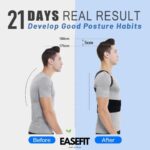 Posture Corrector Belt for Men & Women, 1 Year Warrenty | Universal Fit Posture Corrector | Premium Neoprene & Strong Velcro Strap | Relief for Upper, Lower Back, Lumbar, Neck, Sciatics, Vertebral, Shoulder Pain | Made in India - Image 3