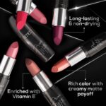 RENEE Prime Matte Lipstick - Velvet Mauve, Lightweight & Long-Lasting Formula, Creamy Matte Finish, One Swipe Application, Non-Drying, Vitamin E Infused, 4.5Gm - Image 3