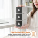 Amazon Basics Compact Desk Storage Box | 8 × 17 × 8 cm | White | Plastic | Lightweight & Space-Saving | Pack of 3 - Image 7