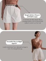 GRECIILOOKS Women’s Western Shorts – Trendy Knee Length Casual Bottoms | Relaxed Fit Summer Shorts for Girls & Women (Available in Plus Size) - Image 4