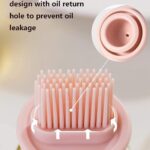 Kitchen Accessories Items for Home Oil Dispenser with Brush Oil Brush for Cooking Silicone Oil Brush for Kitchen use Oil Spreader for dosa pan oiling Brush Baking, BBQ, Marinating(Glass) - Image 3