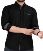 CB-COLEBROOK Men's Regular Fit Solid Soft Touch Cotton Casual Shirt with Pocket Design with Spread Collar & Full Sleeves (Available in Plus Size) - Image 7