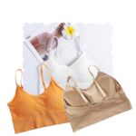 Acnos 7 Colors Women Cotton Padded Wire Free Sports Bra Fitness Yoga and Gymwear Fashionable Lifestyle Outdoor Life Free Size Pack of 3 Size 28-32 - Image 22