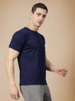 CHKOKKO Men Polyester Solid Quick Dry Half Sleeve Regular Fit Round Crew Neck Active Sportswear Gym T-Shirt for Workout Training Running and Fitness Activities - Image 27