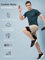 CHKOKKO Men Polyester Solid Quick Dry Half Sleeve Regular Fit Round Crew Neck Active Sportswear Gym T-Shirt for Workout Training Running and Fitness Activities - Image 15