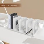 Apexx Simple Trending Mesh Desktop File Sorter Organizer, 4 Section Bookshelf for Desk Office Organization File Holder for Home, Office & Classroom - White - Image 5