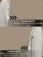 GRECIILOOKS High Waist Polycotton Trousers for Women – Flared Parachute Pants with Side Pockets | Casual Travel Cargo Pants (Available in Plus Size and Value Pack) - Image 11