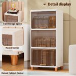 JD FRESH 5 Tier Foldable Plastic Rack for Storage/Kitchen Cupboard/Versatile and Sturdy Wardrobe for Clothes/Multipurpose Storage Organizer/Closet for Bedroom/Living Room/Laundry Room (Transparent) - Image 5