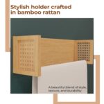 Lifelong Towel Holder for Bathroom | Durable & Stylish Bamboo Rattan Bathroom Towel Rack & Hanger | Solid & Multipurpose Stand & Organizer for Towels, Clothes, Bath Accessories (17Inch) - Image 5