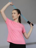 CHKOKKO Womens Active Sportswear Breathable Lightweight Half Sleeve Quick Dry Gym T Shirt Round Crew Neck Regular Fit for Workout Yoga Fitness - Image 16