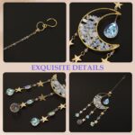 HASTHIP® Sparkling Opal Moon Charm for Home Decor 16.5 inches Decorative White Opal Acrylic Crescent Hanging Charm Auspicious Home Gift Wall Hangings Car Charm - Image 5