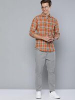 The Indian Garage Co Men's Cotton Slim Fit Checkered Full Sleeves Cutaway Collar Casual Shirt - Image 10