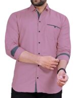 CB-COLEBROOK Men's Regular Fit Solid Soft Touch Cotton Casual Shirt with Pocket Design with Spread Collar & Full Sleeves (Available in Plus Size) - Image 13