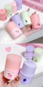 Gege Bear 4 Shade Lip Balm for Women | Baby Pink to Grape Tint | 4 Natural Fruit Shades in One | Chemical-Free with Soft Finish | Lip Care with Color Changing Effect (02# Cherry, 13g) - Image 4