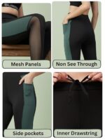 BLINKIN Stretchable Gym Pants for Women Workout : The Ultimate Yoga Pants | Workout Lowers | Gym Track Pants for Woman with Mesh Insert & Side Pockets (1869) - Image 12