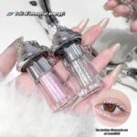 Gege Bear UFO Glitter Eye Shadow Liquid | Quick-Dry Formula | Ultra-Fine Glitter Finish | Pigmented Shimmer | Precision Brush Applicator | Kawaii Keychain Pendant | Shimmering Eye Makeup With Silver Blue Golden Color | Buildable Coverage | Smudge-Proof Perfect Eyeshadow for Clean Girl & Bold Looks (05#, 1.8g) - Image 7