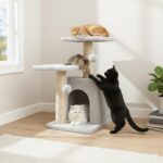 Cat Tree Indoor Climbing Activity Tower with Scratching Posts | Cat-02-Grey | 30x40x66 cm - Image 8