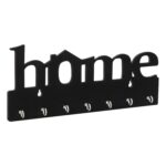 Webelkart Premium Home Keys Wooden Key Holder (29 cm x 13.5 cm x 0.4 cm, Wood) 7 Hook - Decorative Items for Home Decor (Black) - Image 4