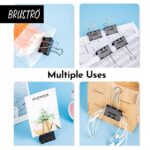 BRUSTRO Assorted Clip Box | Includes 120 Paper Clips-28mm & 56 Binder Clips (25mm- 6 pcs| 19mm- 15 pcs| 15mm- 35pcs) | Home, Office, Stationery use, Ideal for Kids and Adults, Reusable, Flexible - Image 7