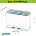 JIALTO Toothbrush Stand, Multipurpose Toothbrush Holder for Bathroom and Wash Basin, Tooth Brush Stand Storage for Toothbrush, Toothpaste and Cosmetic Items - Image 2
