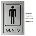 BUZZ COOL Gents Ladies Signage Self Adhesive Sticker For Washroom Toilet Restroom Glass Doors Wooden Doors Offices Hospitals Mall And Business Sign Stickers, Silver - Image 3