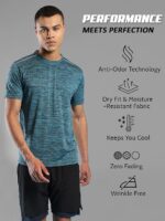 CHKOKKO Men's Polyester Regular Fit Round Neck Regular Dry Fit Gym Sports T-Shirt - Image 11