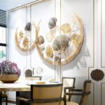 RIZIK STORE Metal Abstract Figures Wall Sculpture For Home Decor, Living Room & Bedroom (Double Moon) (44X27 Inches) - Image 2