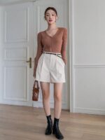 GRECIILOOKS Women’s Western Shorts – Trendy Knee Length Casual Bottoms | Relaxed Fit Summer Shorts for Girls & Women (Available in Plus Size) - Image 3