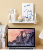 Wall-Mounted Multipurpose Elephant Design Shelf – No-Drill Self-Adhesive Storage Rack for Phone, Keys, Glasses & Decor – Cute Organizer for Bedroom, Entryway or Office (White) - Image 4